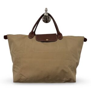Longchamp Le Pliage Original Large Travel Bag Fawn - Recycled Canvas